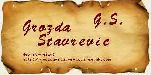 Grozda Stavrević vizit kartica